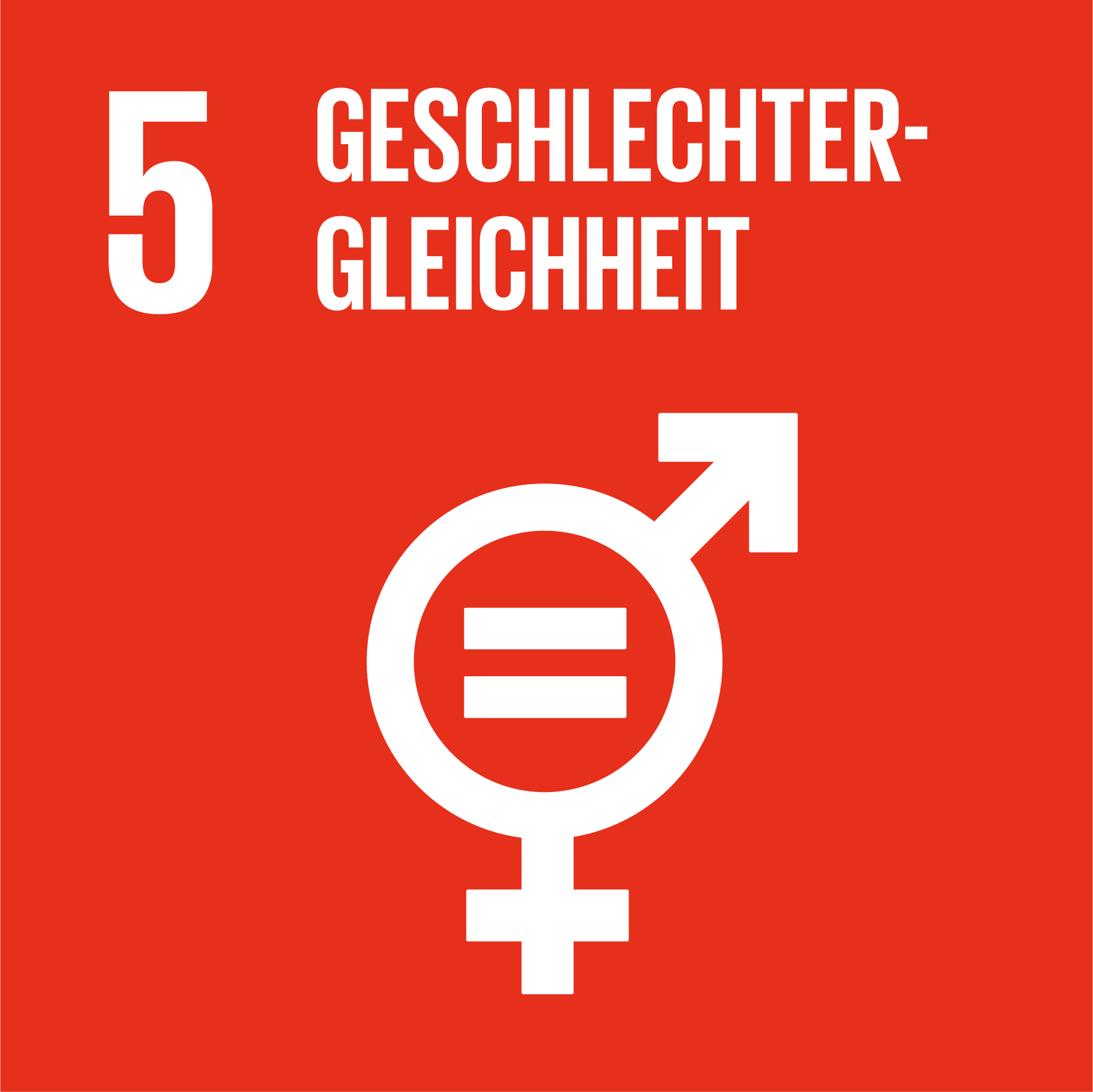 SDG 5 Icon – Geschlechtergerechtigkeit